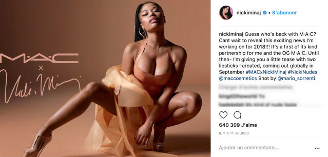 Nicki Minaj goes nude for MAC with new lipstick duo (and hints at secret  makeup project for 2018)