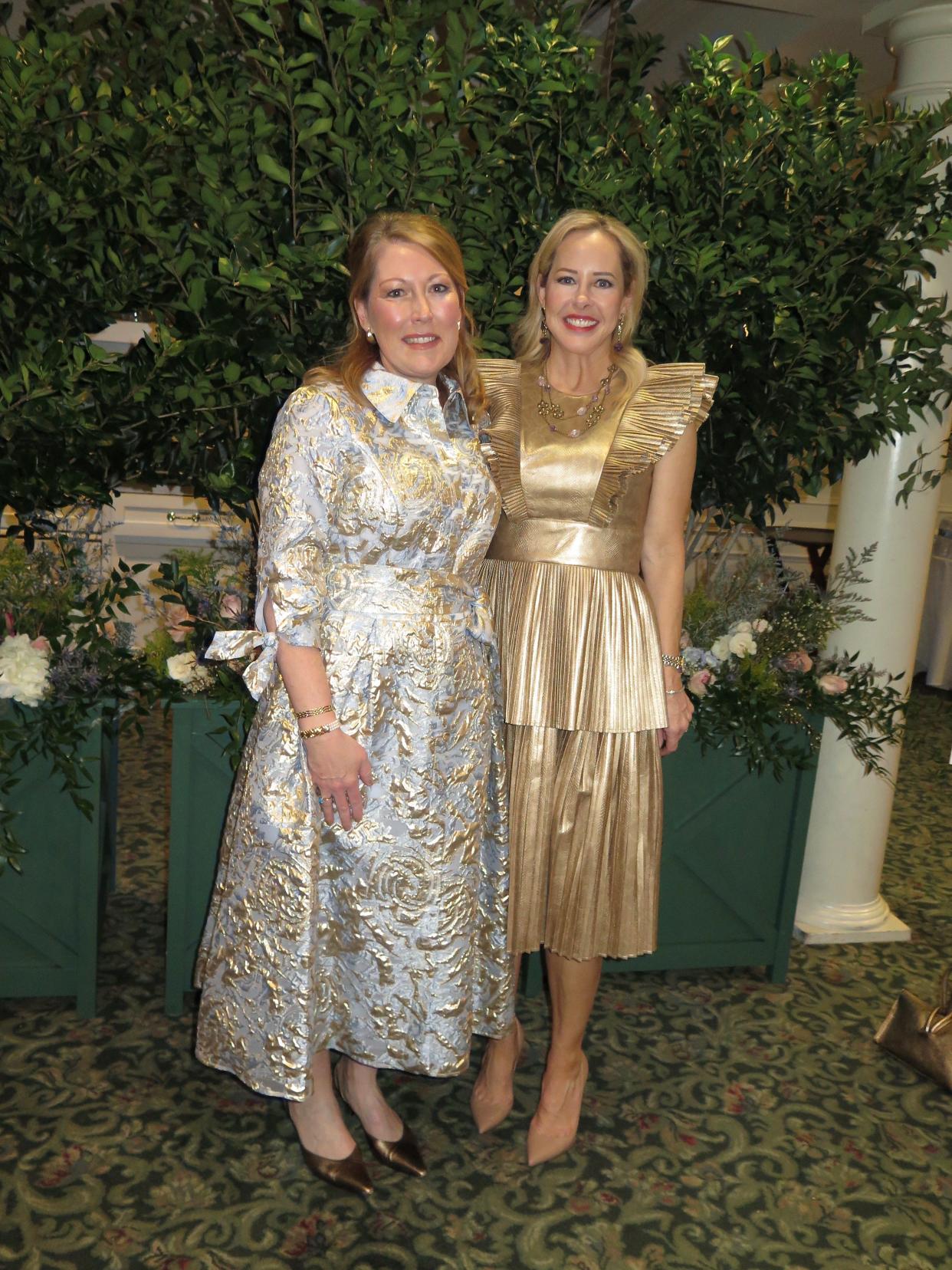 Cotillion 2024 Ball Chairman Lara Yerger and 2024 Ball Co-Chairman Amy Noles at the Cotillion Club President's Announcement Party at the Shreveport Club January 26, 2024.