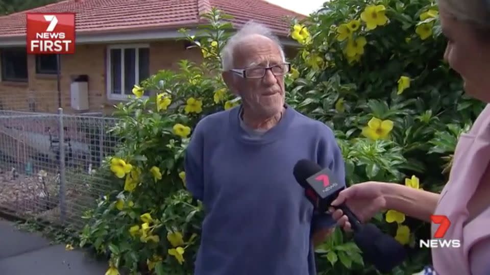 Noel McGonagle had been out on a walk when the fire erupted. Source: 7 News