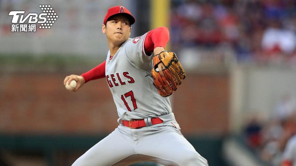 大谷翔平在對上勇士比賽飆出生涯最速球163公里。（圖／達志影像美聯社）