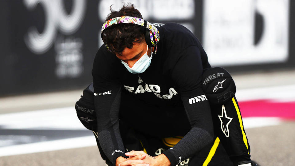 Aussie driver Daniel Ricciardo (pictured) preparing for the race.