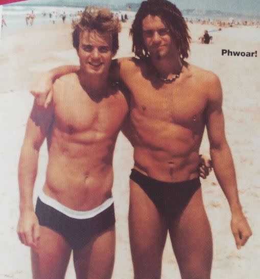 Gary Barlow Posts Nearly Naked TBT Snap With Howard Donald In Speedos