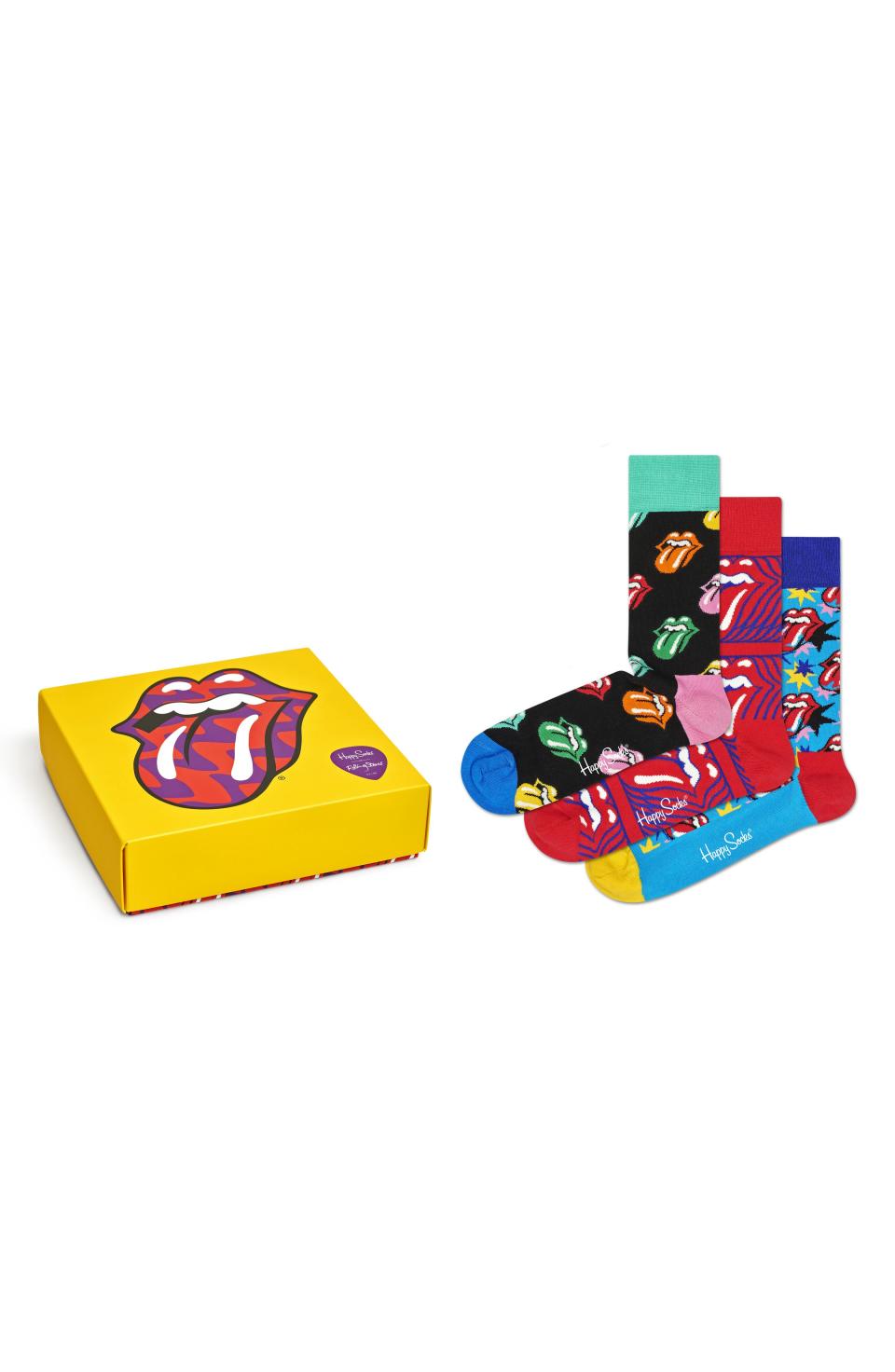 Set of 3 Rolling Stones Sock Gift Box