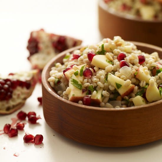 Pearled Barley Salad with Apples, Pomegranate Seeds and Pine Nuts