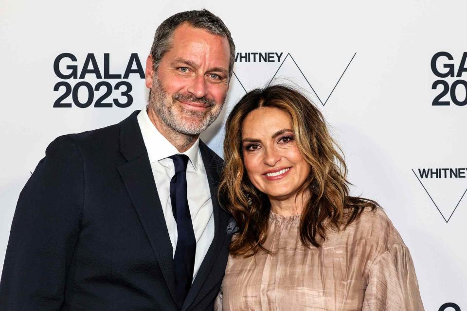 <p>Dia Dipasupil/Getty</p> From left: Peter Hermann and Mariska Hargitay attend the 2023 Whitney Gala and Studio Party at The Whitney Museum of American Art on May 16, 2023 in New York City. 