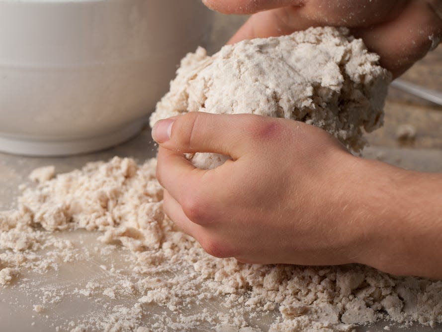 pie crust dough baking