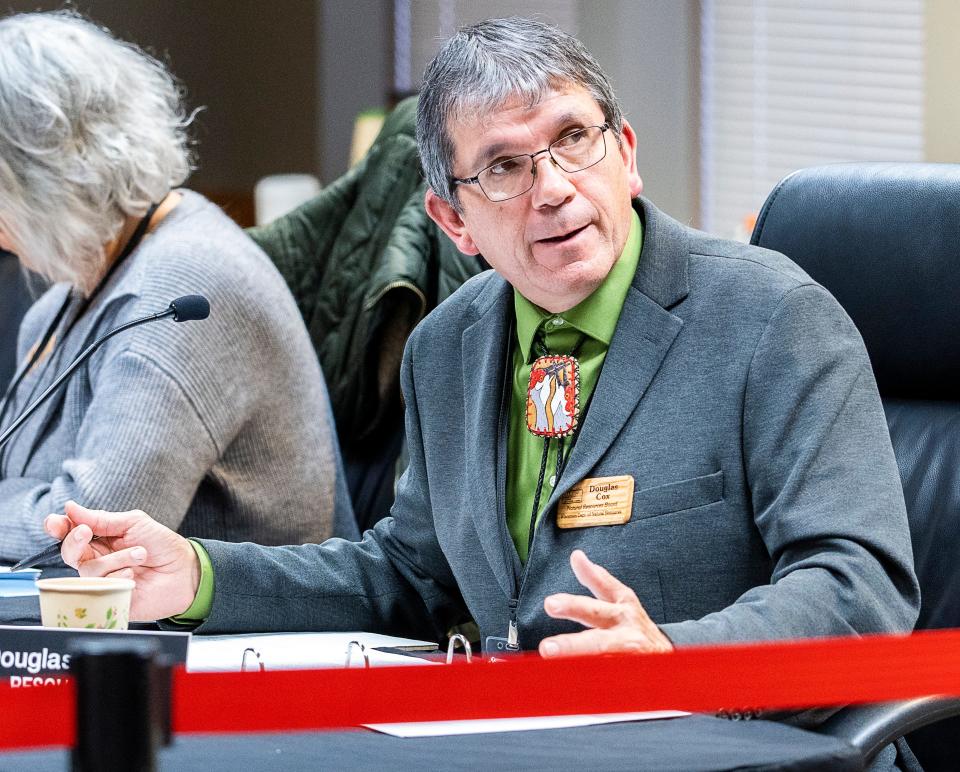 Natural Resources Board member Douglas Cox is seen during a Wisconsin Natural Resources Board meeting on Wednesday December 13, 2023 in Madison, Wis.