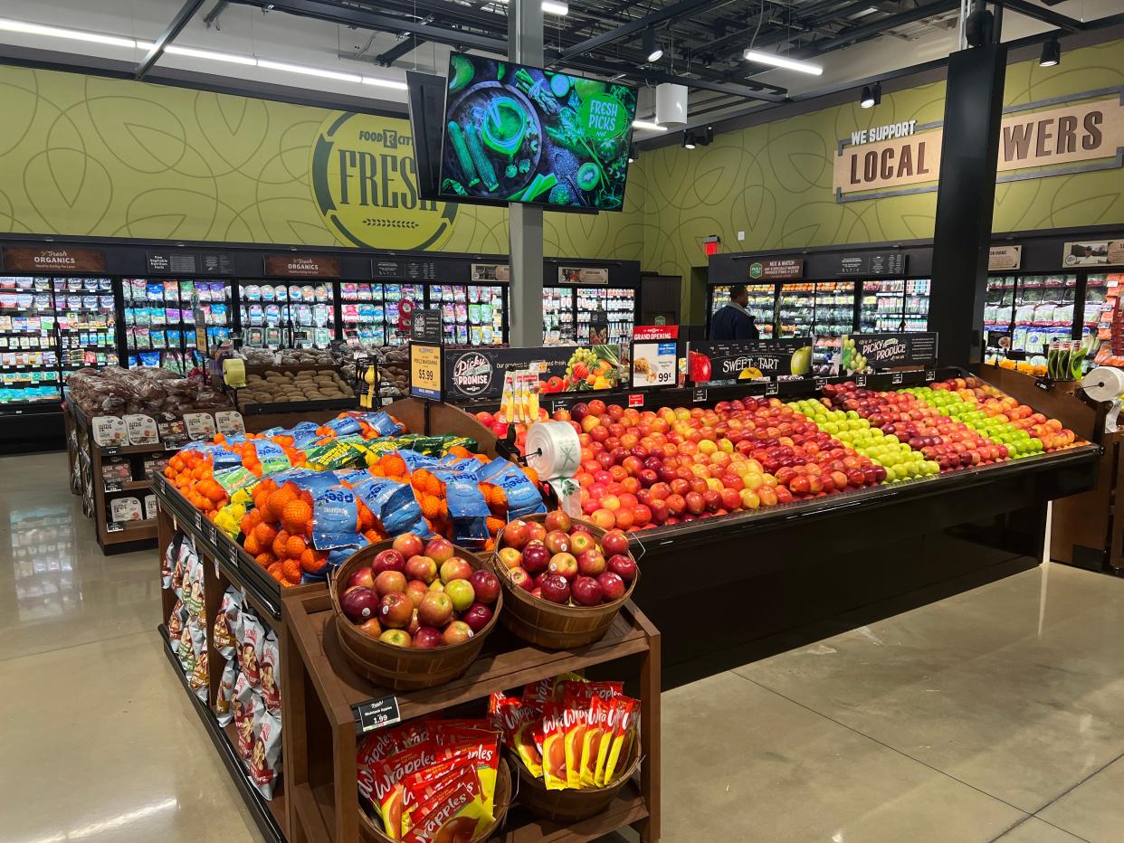 The produce area at Food City at the Gadsden Mall is pictured.
