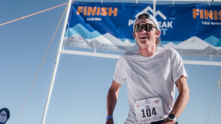 Eli Hemming finishing third at the 2023 Pikes Peak Ascent. (Photo: Adventure Bakery/Salomon)