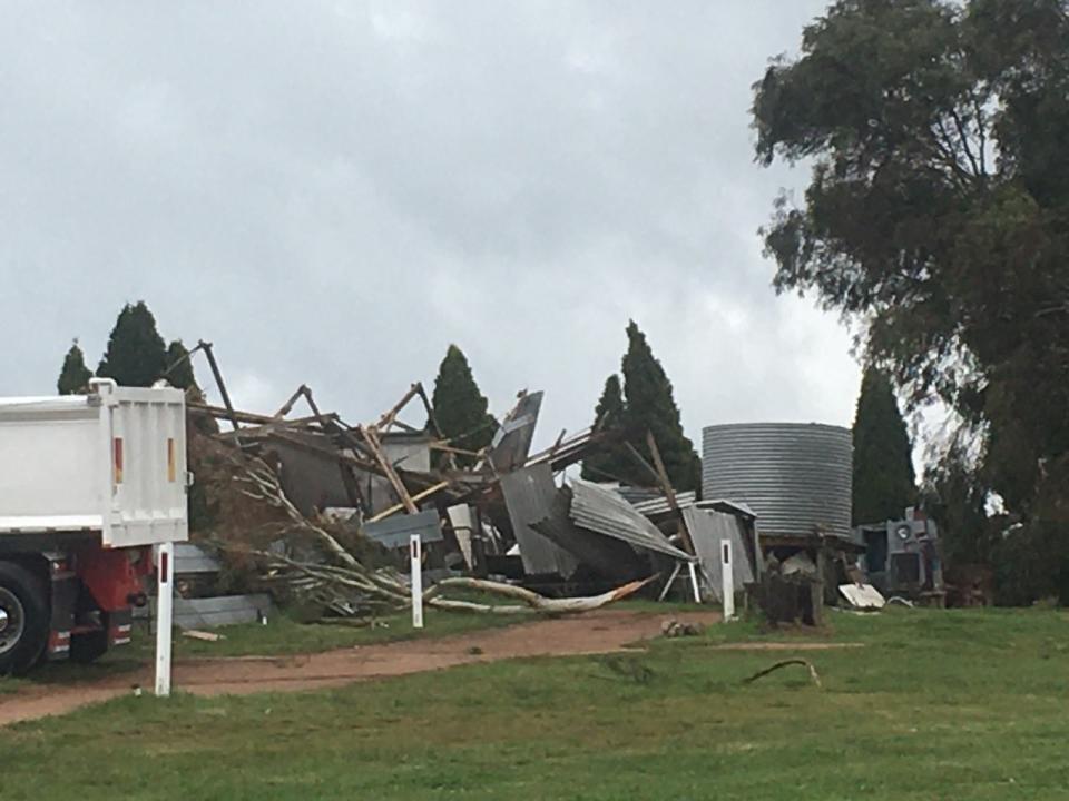 A tornado has torn through central west of NSW, leaving three people injured. Source: NSW Ambulance