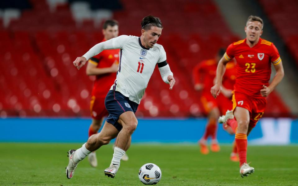 Jack Grealish of England during the England v Wales international friendly football match at Wembley Stadium - Tom Jenkins