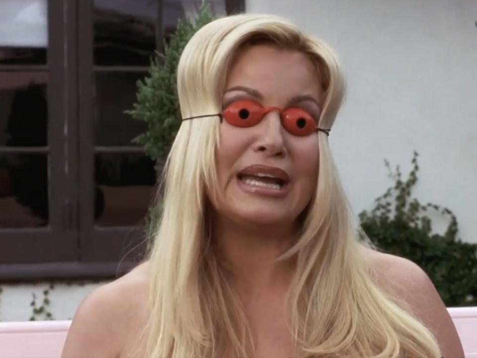 Jennifer Coolidge wearing goggles in "A Cinderella Story."