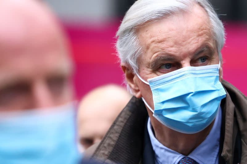 EU chief negotiator Michel Barnier arrives for Brexit talks in London