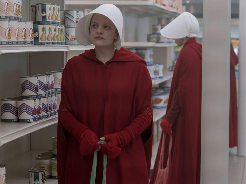 Elisabeth Moss as June Osborne in ‘The Handmaid’s Tale' (Elly Dassas/MGM/Hulu/Kobal/Shutterstock)