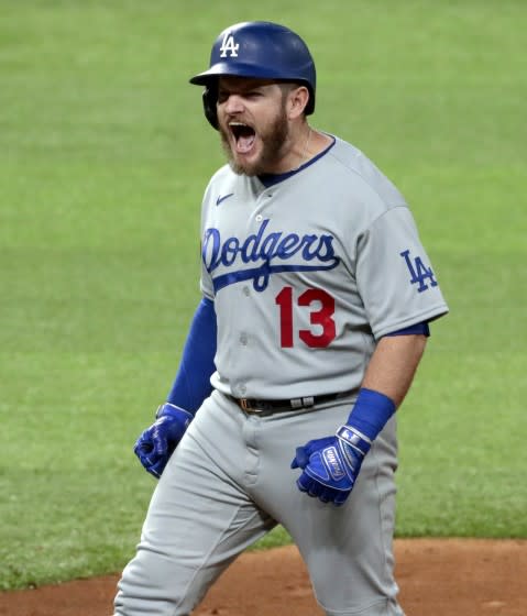 Arlington, Texas, Friday, October 23, 2020 Los Angeles Dodgers first baseman Max Muncy.