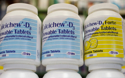 Calcichew is a common supplement used in the treatment of vitamin D deficiency  - Credit: Suzanne Plunkett/Reuters