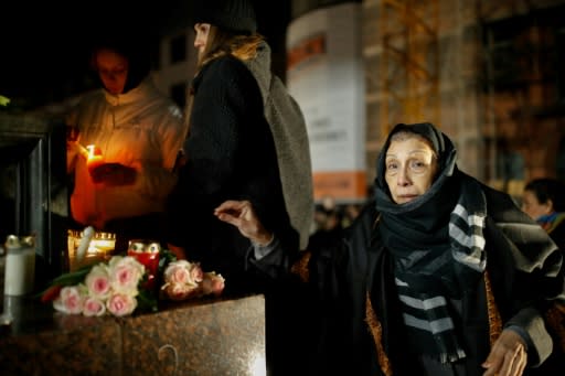 People gathered in Hanau to pay their respects to the victims, bringing candles and roses