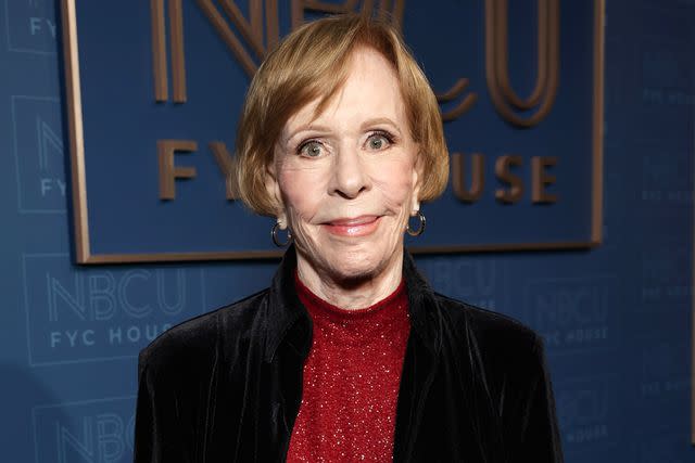 <p>Todd Williamson/NBC via Getty</p> Carol Burnett poses for a photo at the NBCU FYC House in May 2023