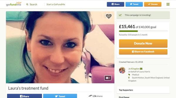 The Go Fund Me page aims to raise £40,000 (SWNS)