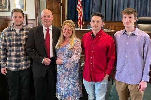 Rod Honeycutt is pictured here with his wife, Lisa, and their three sons - Noah, 22, Gavin, 21 and Josh, 19.