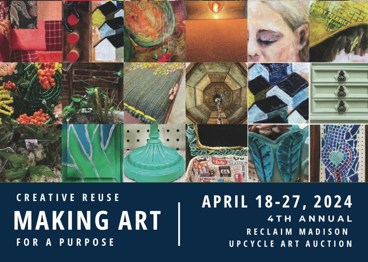 Community Housing Coalition of Madison County's Upcycle Art Auction will hold an opening reception at Madison County Arts Council, located at 90 S. Main St., from 5 to 8 p.m. April 18.