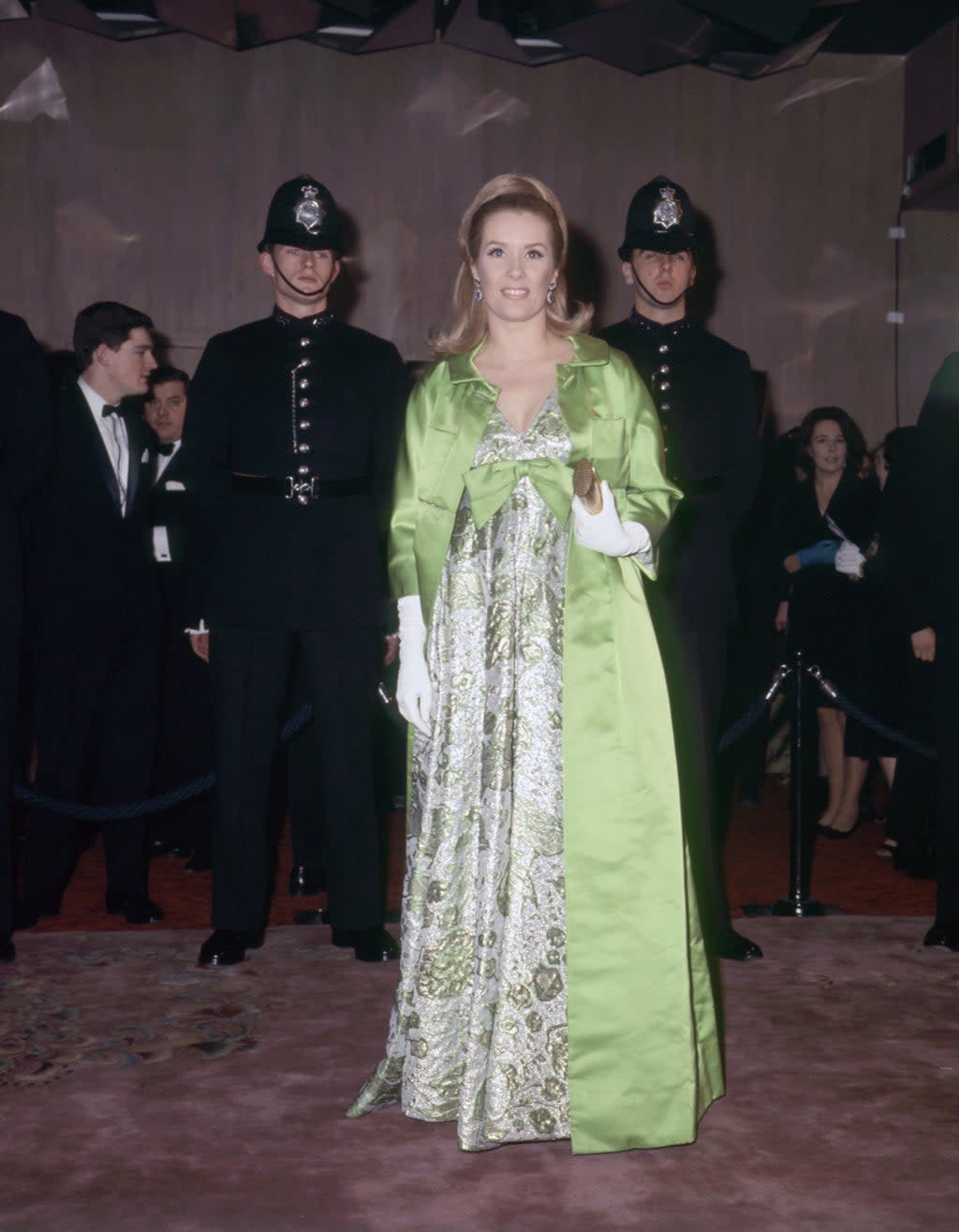 Sally Ann Howes pictured at the royal world premiere of Chitty Chitty Bang Bang in London in 1968 (PA) (PA Archive)