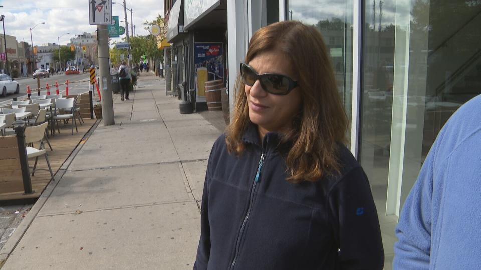 Suman Miller. who lives in the Bloor St West neighbourhood says she signed a petition from residents concerned about the bike lanes on Bloor St.