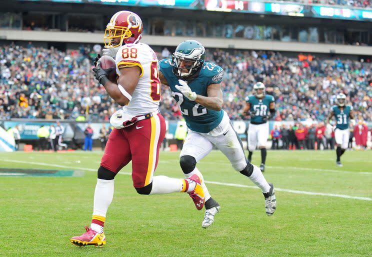 Pierre Garcon now leads all Washington receivers in both catches and targets. (Photo by Evan Habeeb/Getty Images) 