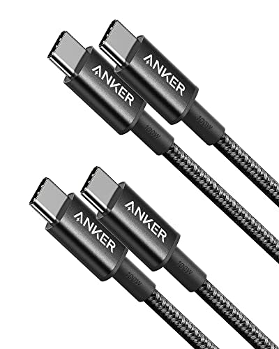 Anker 333 USB C to USB C Cable (3.3ft 100W, 2Pack), USB 2.0 Type C Charging Cable Fast Charge f…
