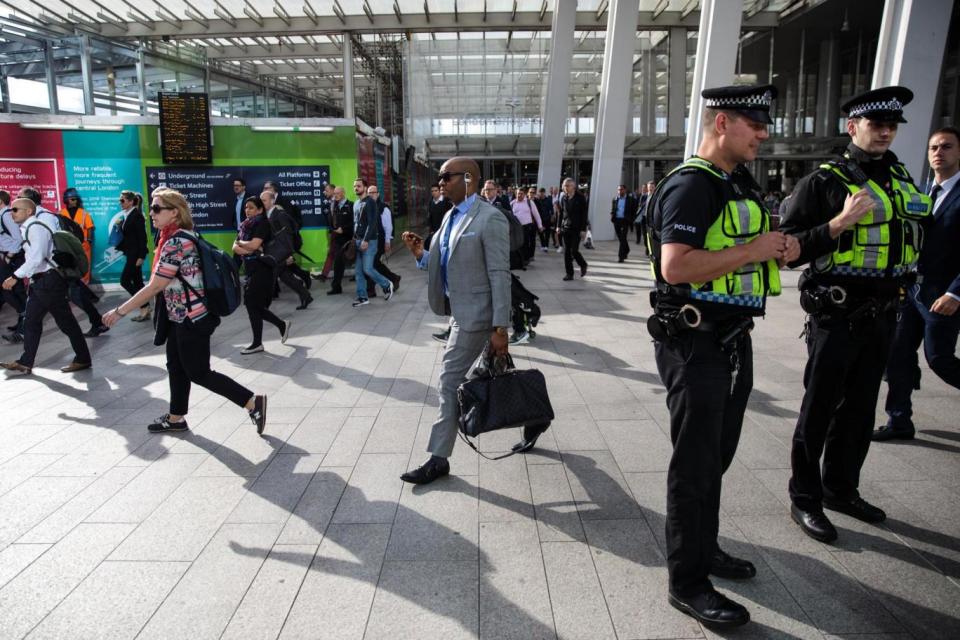 Passengers at London Bridge station. (Getty Images)