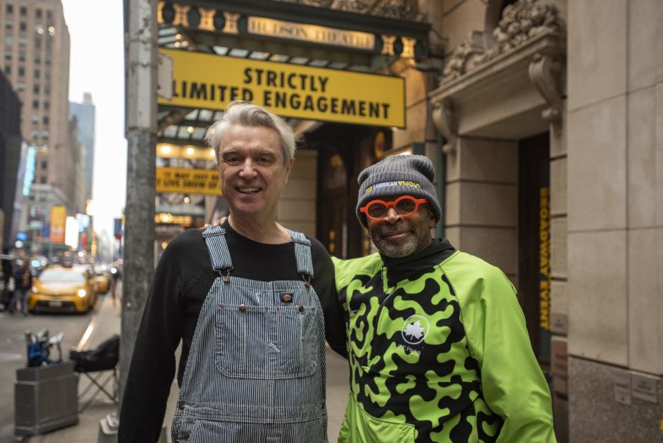 David Byrne and "American Utopia" director Spike Lee.