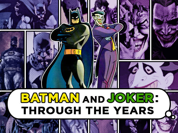 Every hero needs a villain, and while loads of evildoers have it out for Batman, none make the Dark Knight tick like The Joker. The two characters have been duking it out for over 70 years (The Joker first appeared in 1940’s Batman #1), and just as their comic book looks have changed dramatically over the years, so have their onscreen counterparts. Which of these Batman/Joker combos is your fave?