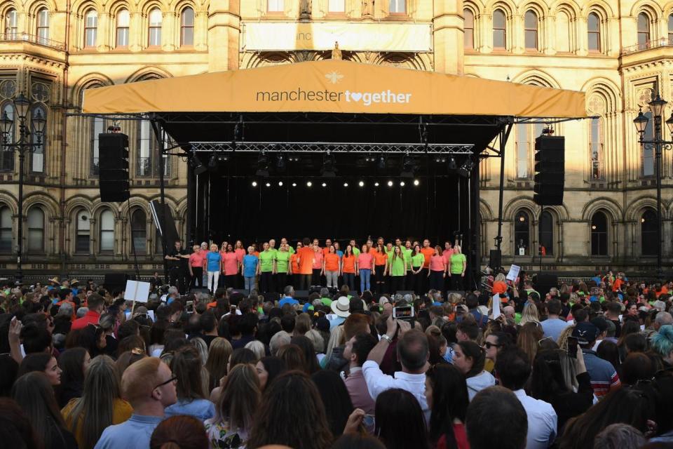 Local choirs came together to perform at the concert (Getty Images)