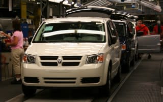 Dodge Grand Caravan construction at the Windsor plant