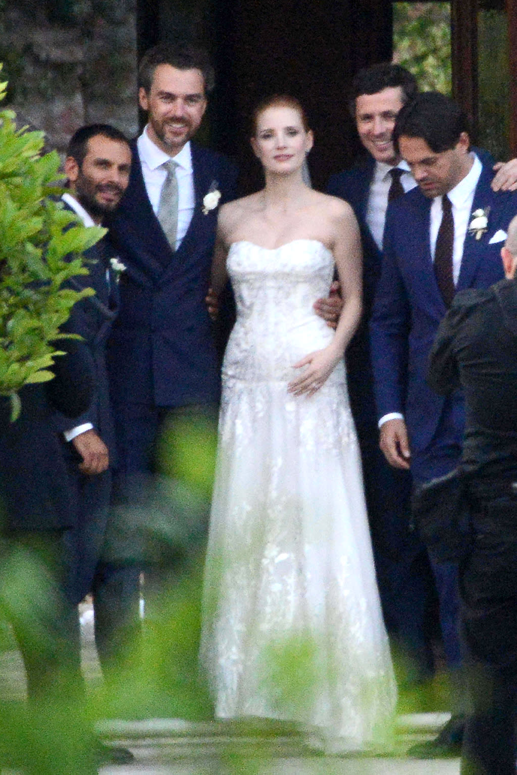 Jessica Chastain at her wedding to Gian Luca Passi de Preposulo in Treviso, Italy, on June 10. (Photo: Ciao Pix/BACKGRID)