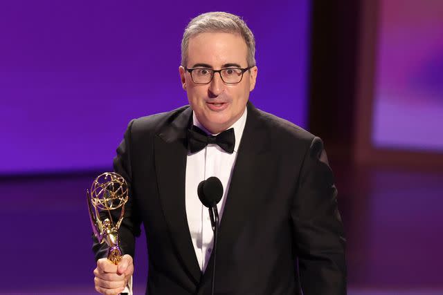 <p>Christopher Polk/Variety via Getty</p> John Oliver at the 2024 Emmy Awards.