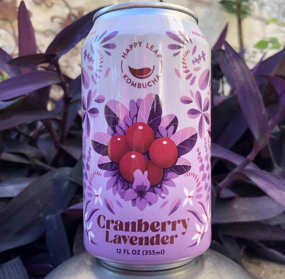 Happy Leaf Cranberry Lavender Kombucha has just 4 grams of sugar. (Heather Martin)