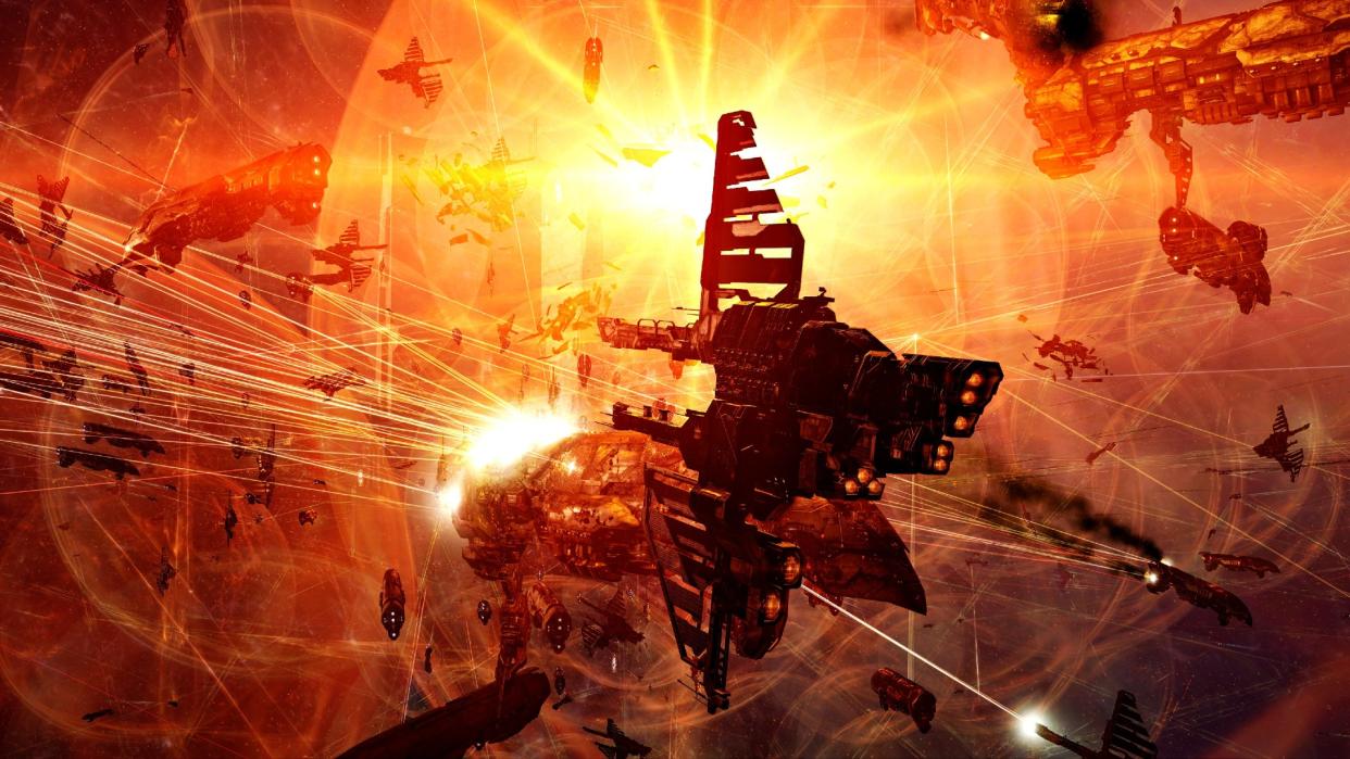  One of EVE Online's latest space battles 