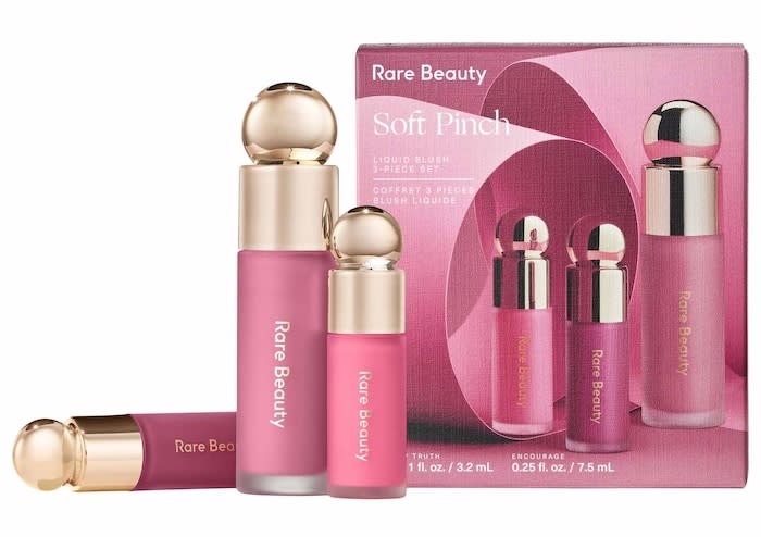 Rare Beauty Soft Pinch Liquid Blush 3 Piece Set. Image via Sephora.