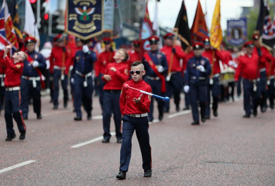 The Twelfth of July demonstration in Belfast is traditionally one of the largest in NI (Brian Lawless/PA) (PA Archive)