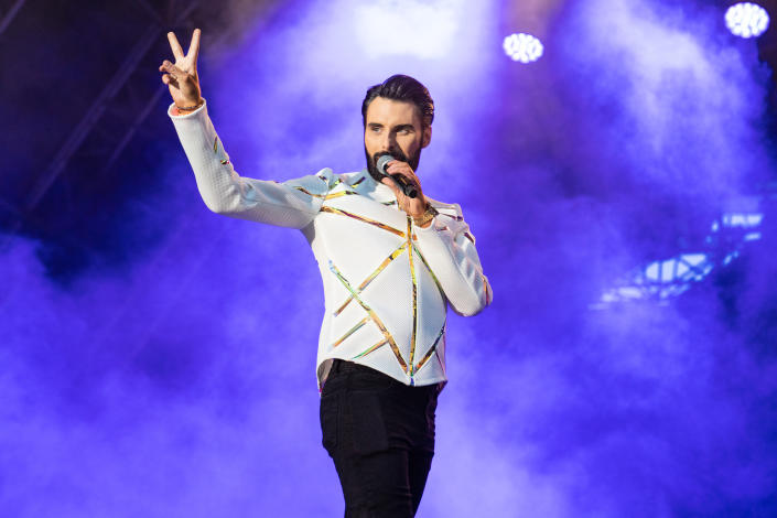 Rylan at Mighty Hoopla Festival in Brockwell Park in June 2022. (Getty Images)