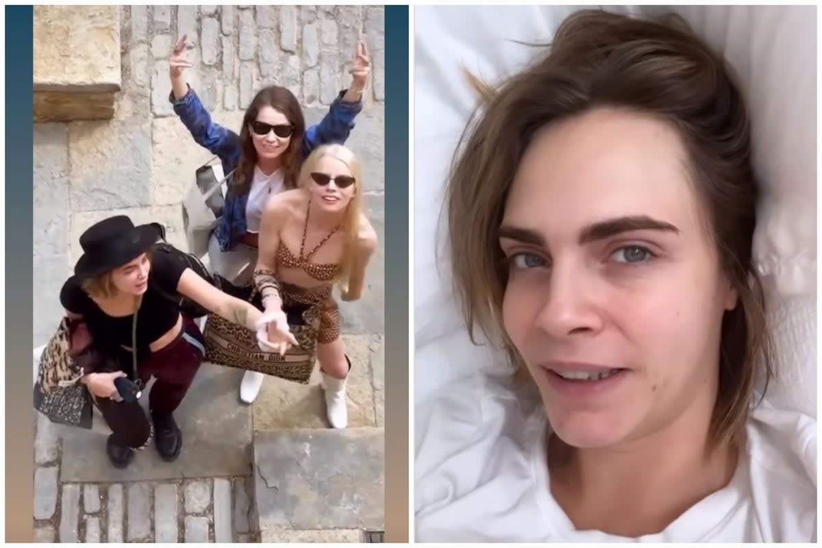 Cara Delevingne has reflected on her first Glastonbury experience sober  (Instagram)