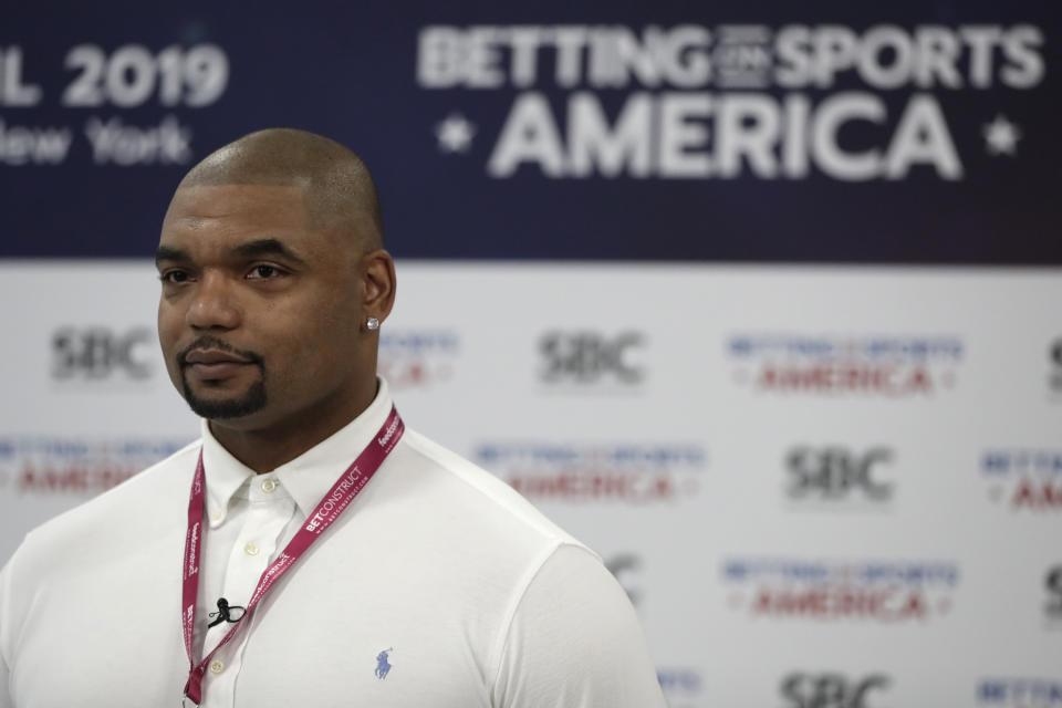 Richard Seymour entered Day 5 of the 2019 WSOP Main Event in 35th place. (AP)