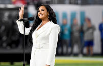 The ‘Confident’ singer had confidence that she would one day perform at the Super Bowl. Demi tweeted a throwback from 2010 where she wrote on Twitter: “One day, I'm gonna sing the national anthem at a super bowl". She achieved her dream a decade later in 2020.