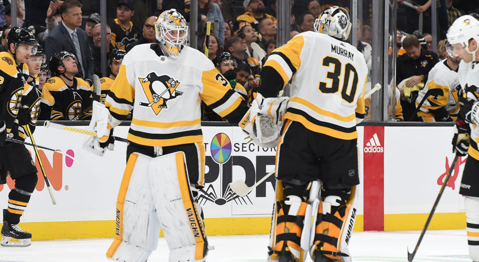 Tristan Jarry. (Photo by Steve Babineau/NHLI via Getty Images)