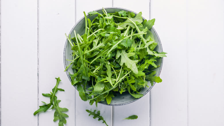 Bowl of arugula 