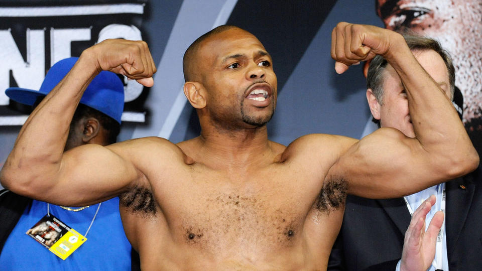 Pictured here, boxing great Roy Jones Jr poses for a fight during his glittering career.