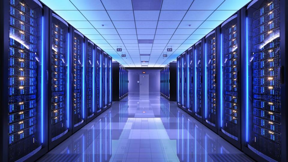 PHOTO: Server racks are lined up in a data center server room. (Stock Photo/Adobe Stock)