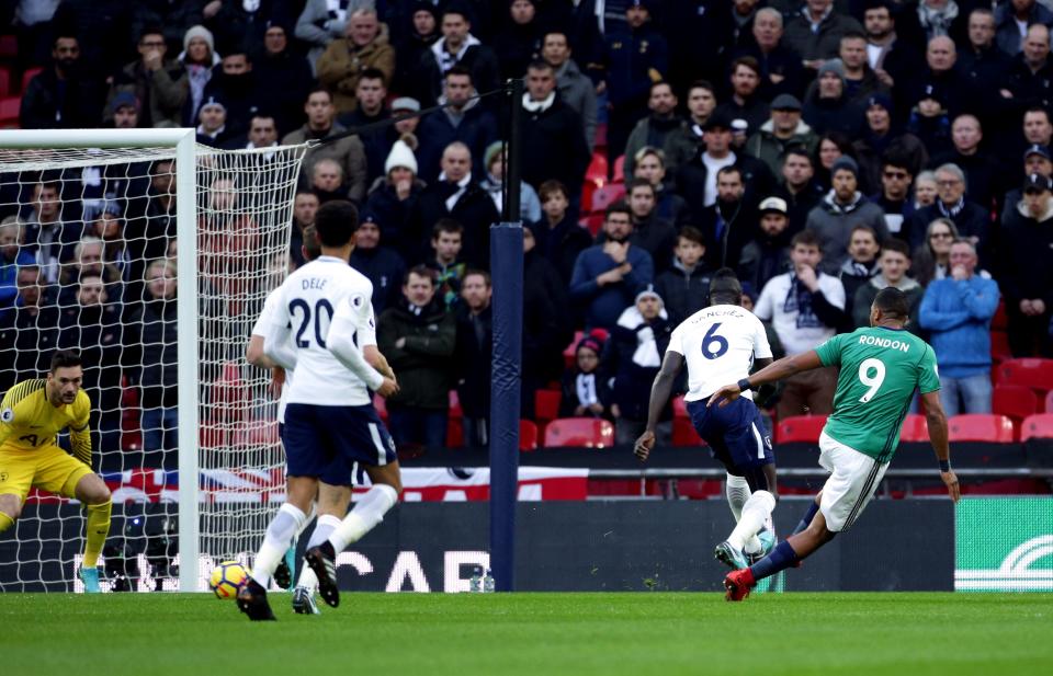 West Bromwich Albion’s Salomon Rondon scores the early opener