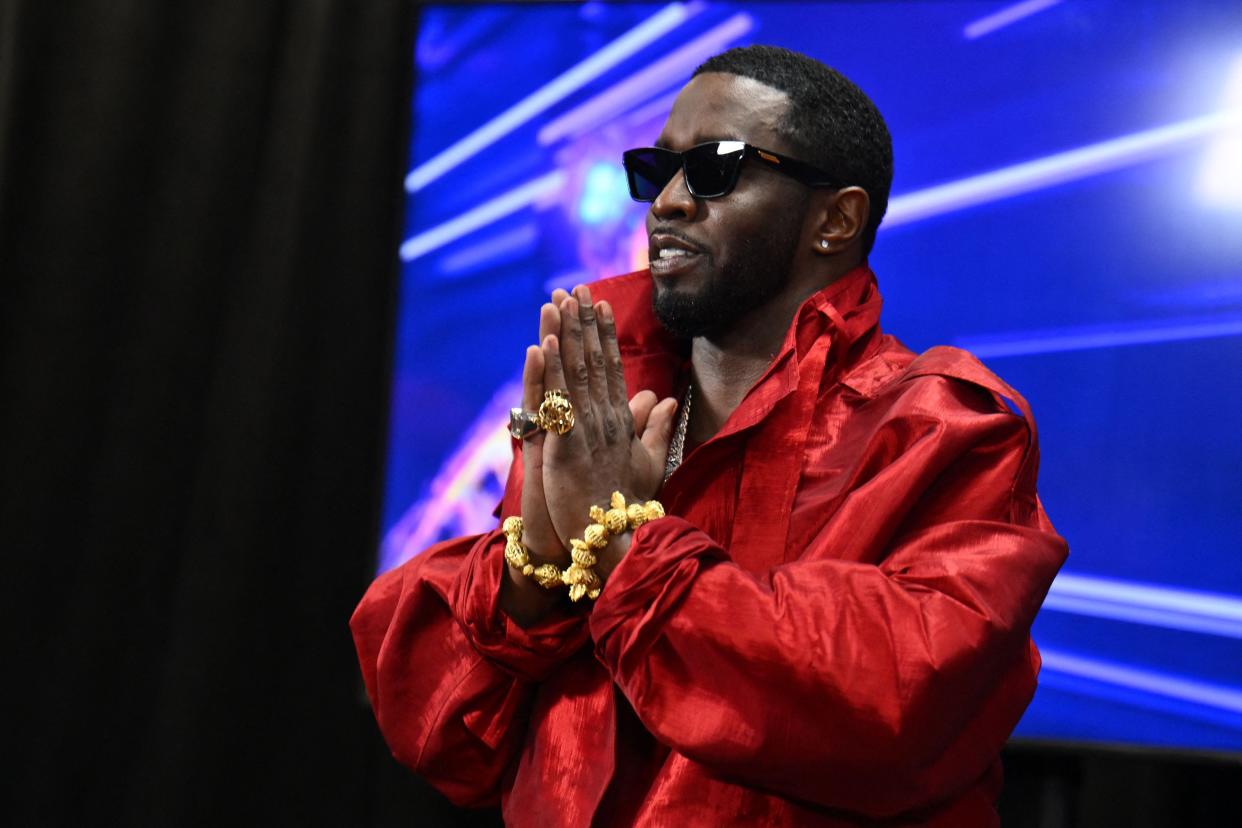 Sean "Diddy" Combs is pictured in the press room during the MTV Video Music Awards at the Prudential Center in Newark, New Jersey, on September 12, 2023.